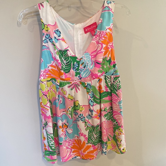 Lilly Pulitzer for Target Limited Edition “Nosy Posie” Sleeveless Top Sz Small - Picture 3 of 8